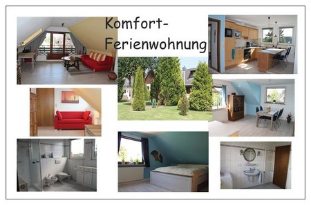 Collage mit Eindrücken aus der Ferienwohnung 